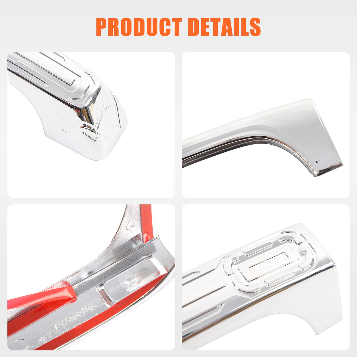 8PCS ABS Chrome Door Handle Cover Trim Shell Cover For Hummer H3 2005-09 US 12