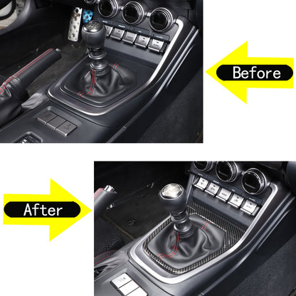 5Pc ABS Carbon fiber Center Console Trim Cover Set For Toyota 86/Subaru BRZ 2022 8