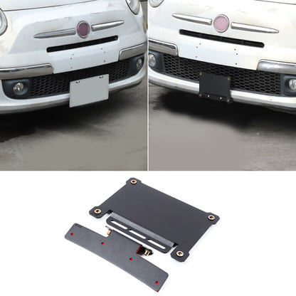 Front Bumper Tow Hook License Plate Mount Bracket For Fiat 500 2007+ US 5