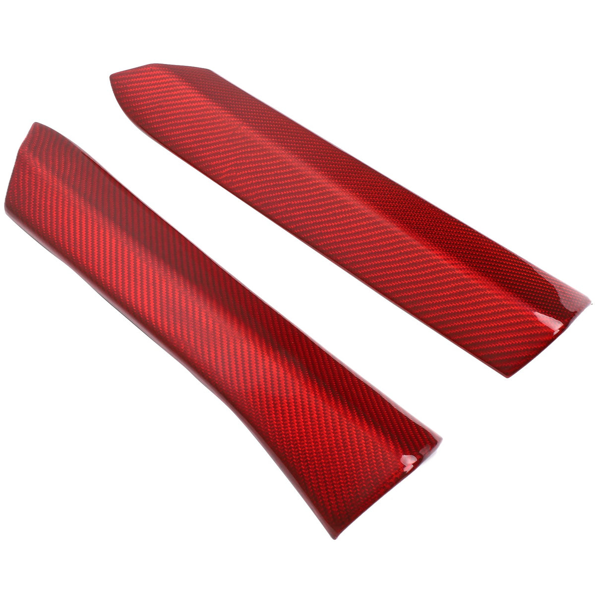 Red Real Carbon Fiber Gear Shift Side Panel Trim For Subaru WRX VB AT 2022+ 8