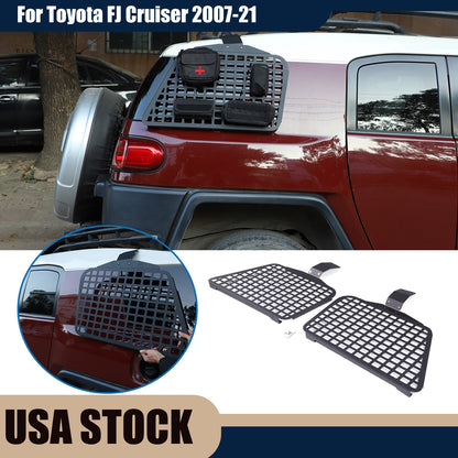 Rear Quarter Window Guard Molle Panel Storage Bracket for FJ Cruiser 2007-2021 1