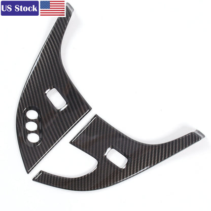 Carbon Fiber ABS Door Window Lift Button Trim Frame Set For Corvette C6 05-13 US 22