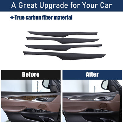 Hondycomb Carbon Fiber Interior Door Panel Trim Cover For BMW X5 X6 F15 F16 14+ 2