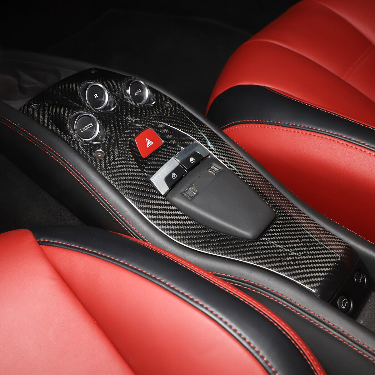 Real Carbon Fiber Car Interior Kit Cover Trim Set For Ferrari 458 2011-2016 16