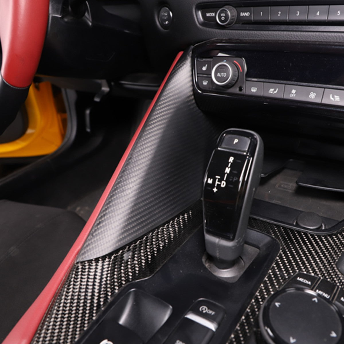 Matte Real Carbon Fiber Interior Trim Cover Accessories For Toyota Supra A90 19+ 83