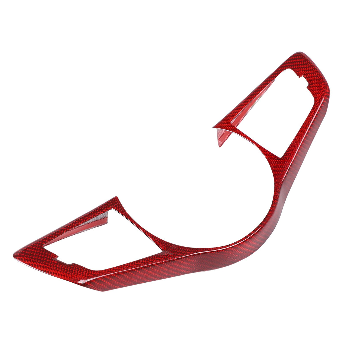 Red Real Carbon Fiber Steering Wheel Button Trim For Nissan 400Z Z34 8