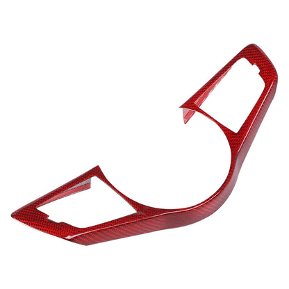 Red Real Carbon Fiber Steering Wheel Button Trim For Nissan 400Z Z34 8