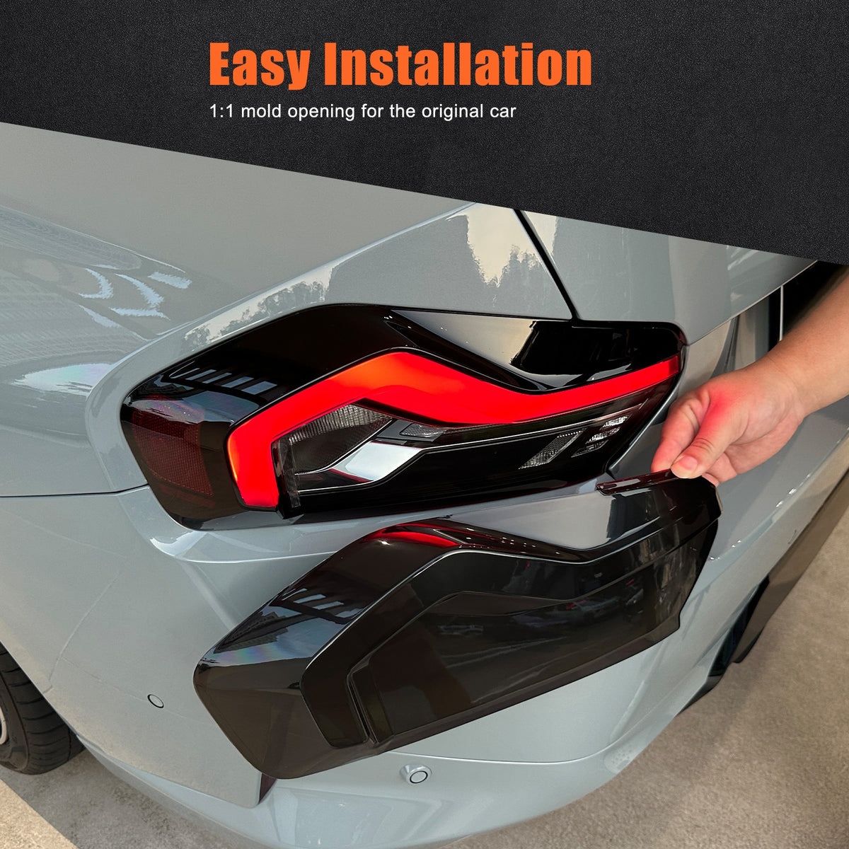 Smoked Black Rear Tail Light Trim For BMW 2 Series F22 G42/M2/M240i G87 22+ 5