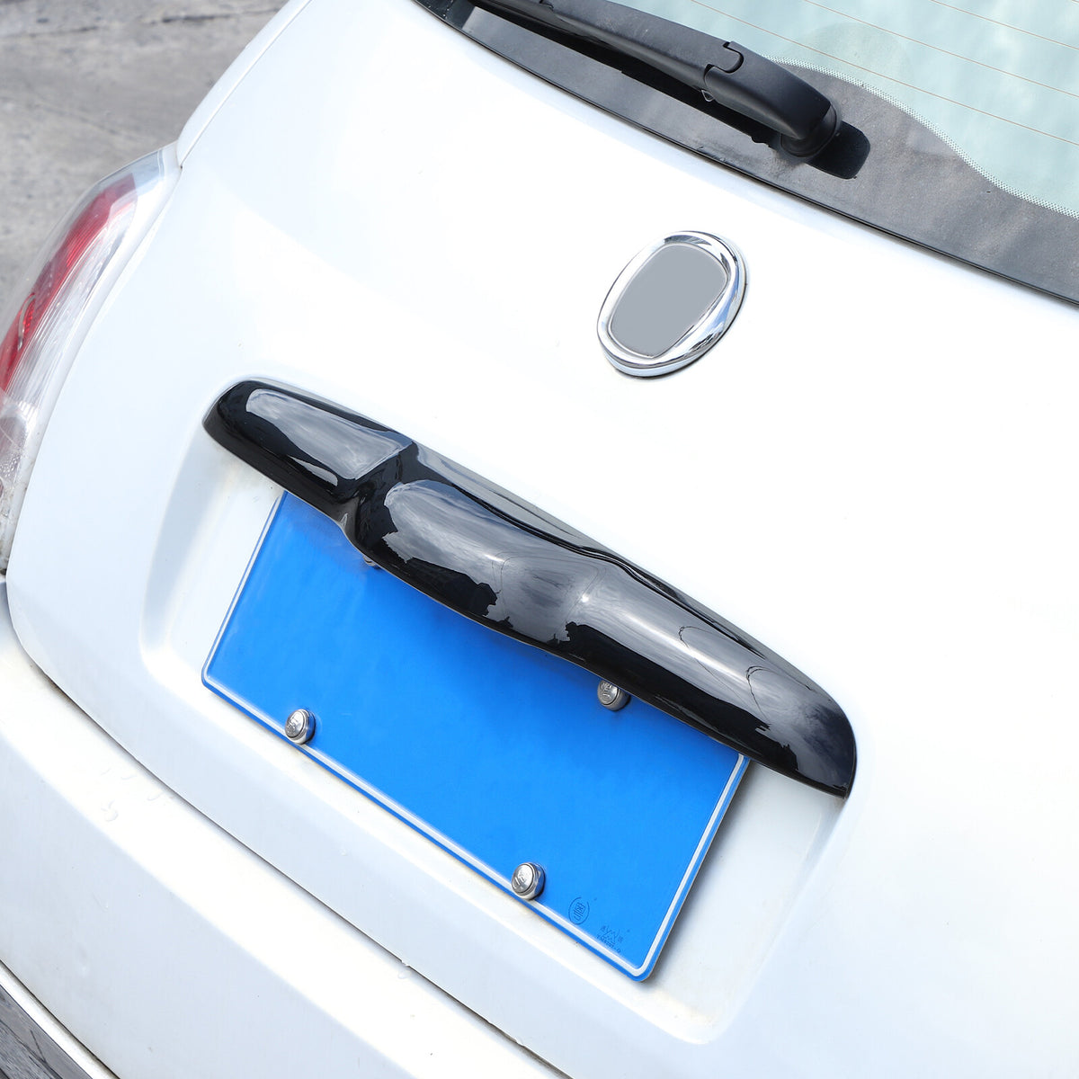 Glossy Black ABS Tailgate Trunk Handle Cover Trim For FIAT 500 2011-23 14