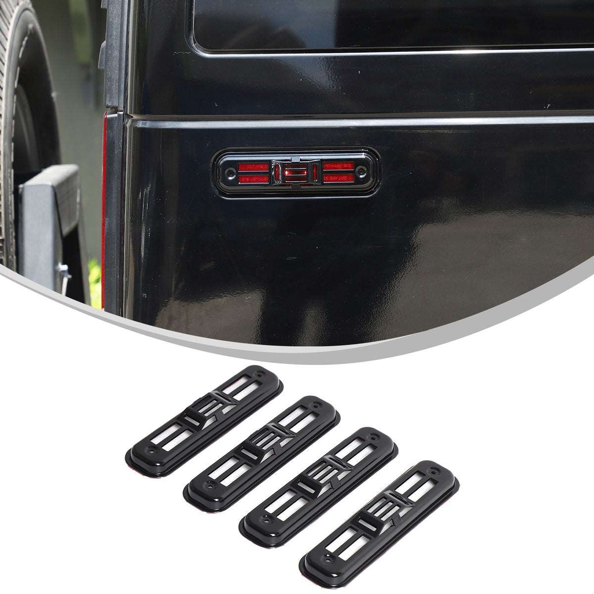 Glossy Piano Black Front Bumper Exterior Trim Cover Set For Hummer H2 2003-2009 - Styles 1-5 2