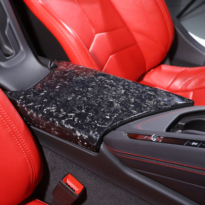 Forged Carbon Fiber Center Console Armrest Box Cover For Corvette C8 2020-26 8