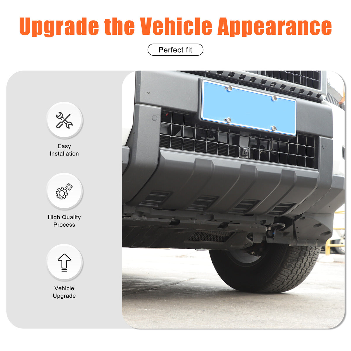 Matte Black Front Bumper Guard Plate Trim For Land Cruiser LC250 2024-2025 7