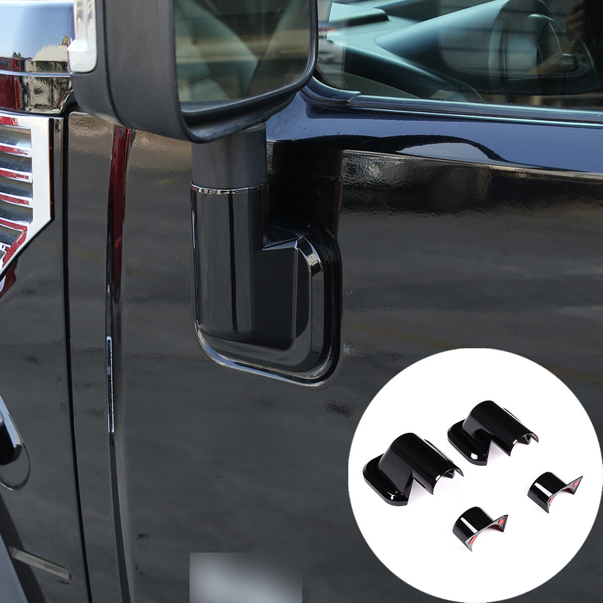 34pcs Glossy Piano Black Full Bumper Tail Light Trim Kit For Hummer H2 2003-2009 14