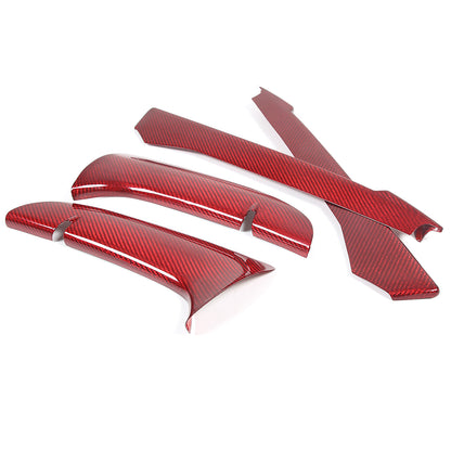Red Real Carbon Front Grille Bumper Insert Trim For C8 Corvette Z51 Coupe 2020+ 13