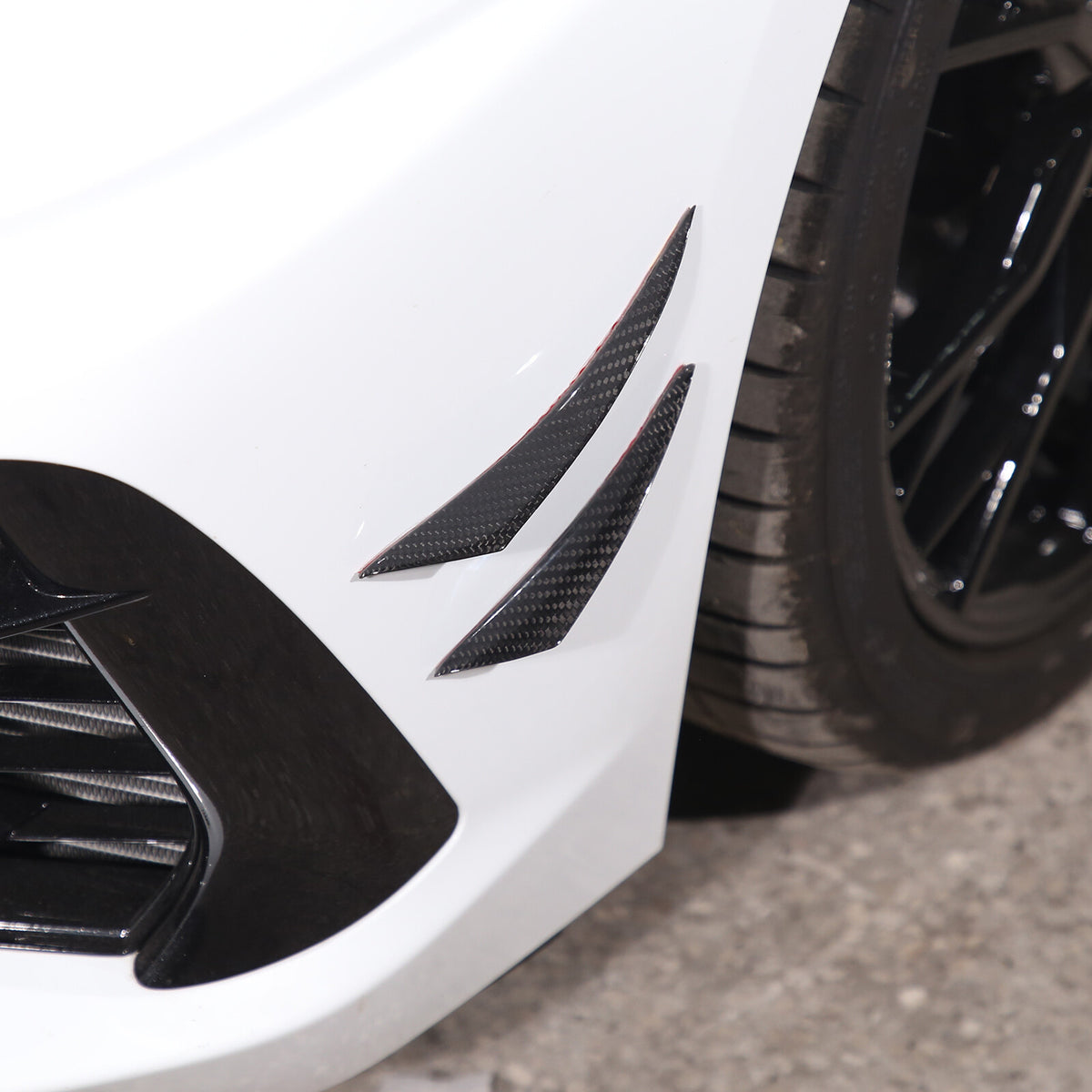 Car Bumper Fin Canard Splitter Diffuser Valence Spoiler Lip For Corvette C8 7