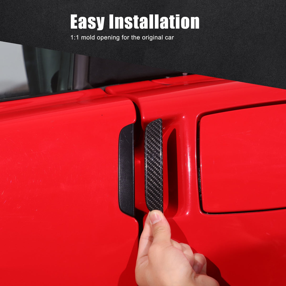 Real Dry Carbon Fiber Door Handle Trim For Corvette C6 2005-2013 9