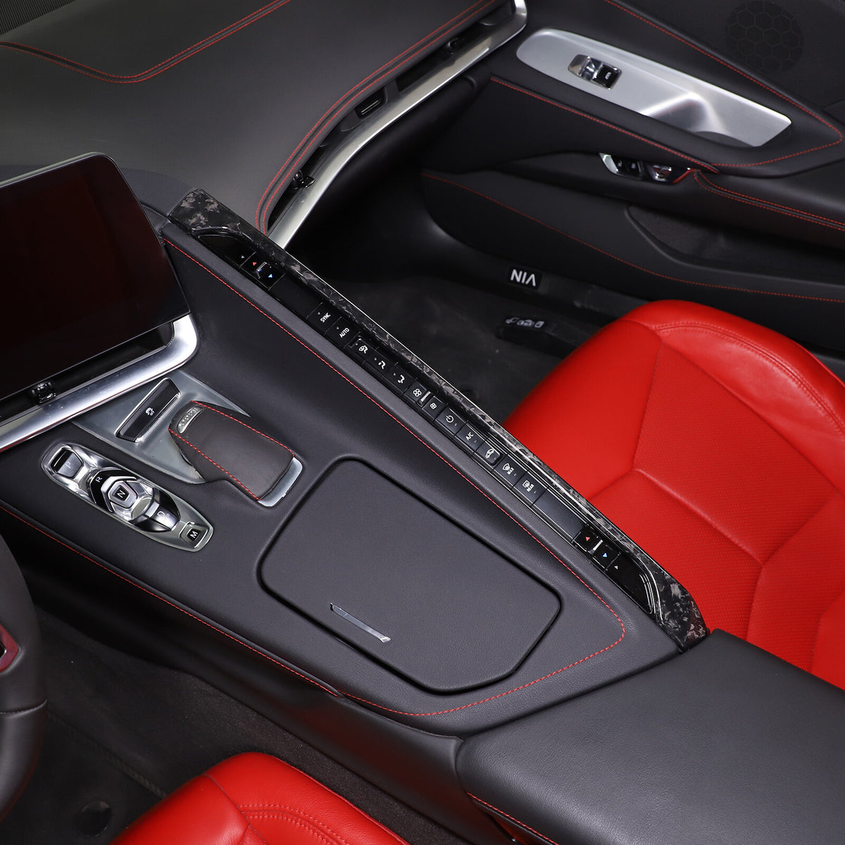 Forged Carbon Fiber Center Console Passenger Side Trim For Corvette C8 2020-25 6