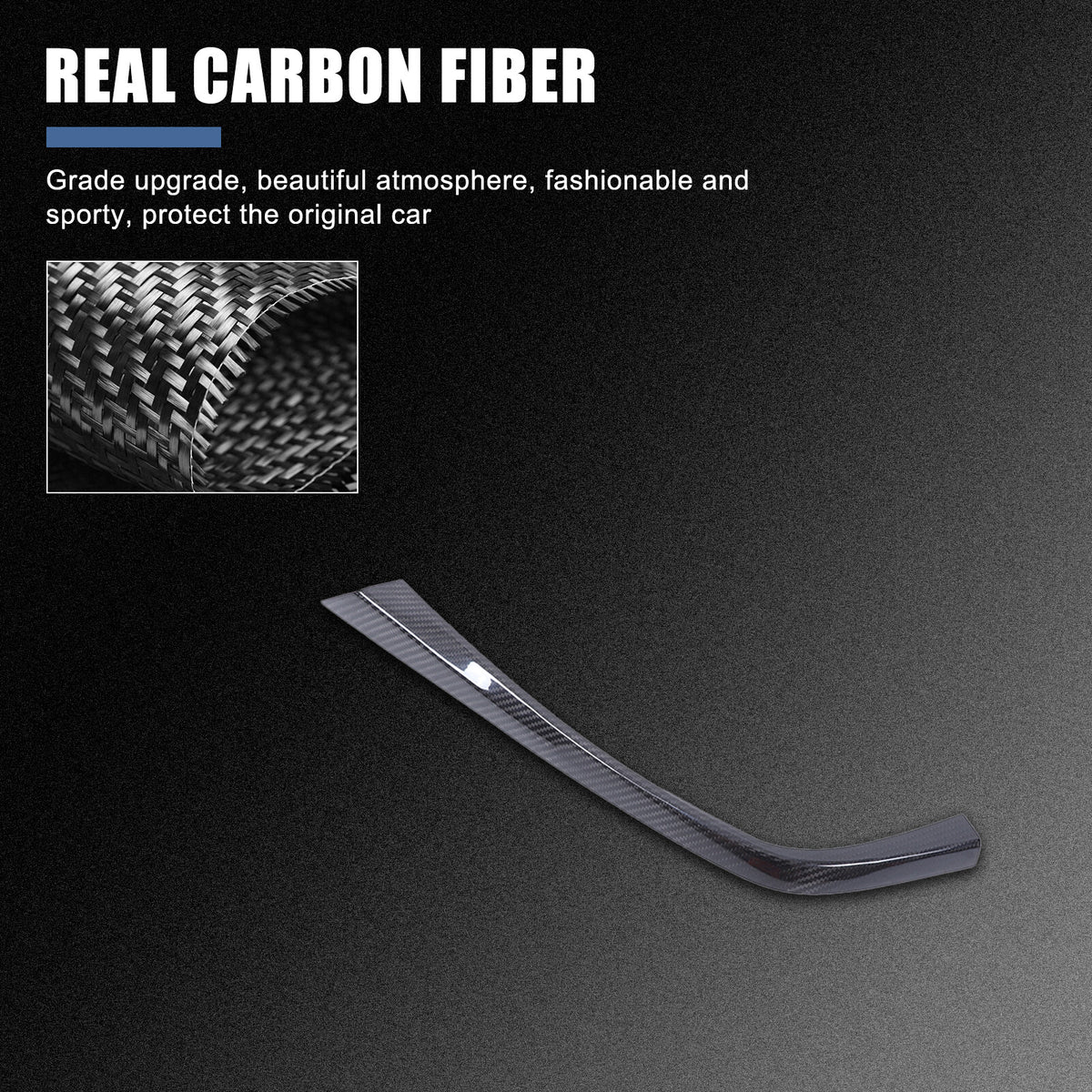 Real Carbon Fiber Gear Shift Side Trim L Strip For BMW 2 Series F22 F23 2014-19 10
