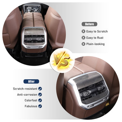 Real Carbon Fiber Rear Air Vent Outlet Cover Trim For BMW 7 Series G70 2023-2024 24