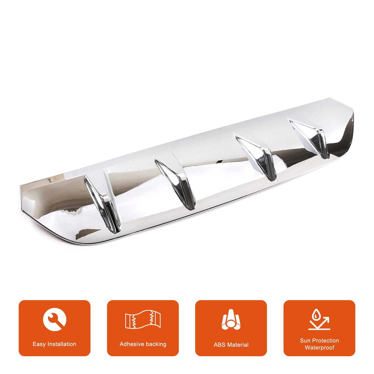 Glossy Silver ABS Rear Bumper Skid Plate For Mercedes-Benz GLC X253 2020-2021 7