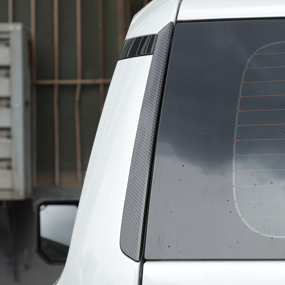 Carbon Tailgate Rear Window Side Trim For Toyota Land Cruiser Prado LC250 24+ US 10