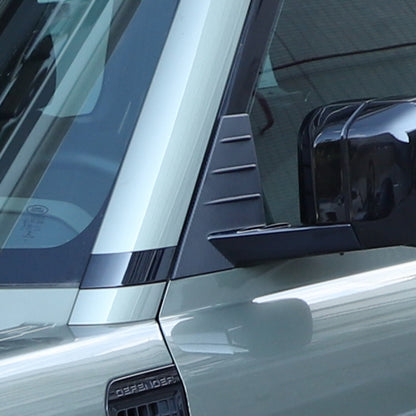 Matte Real Carbon Fiber Window Triangle A-Pillar Cover For LR Defender 2020-24 4