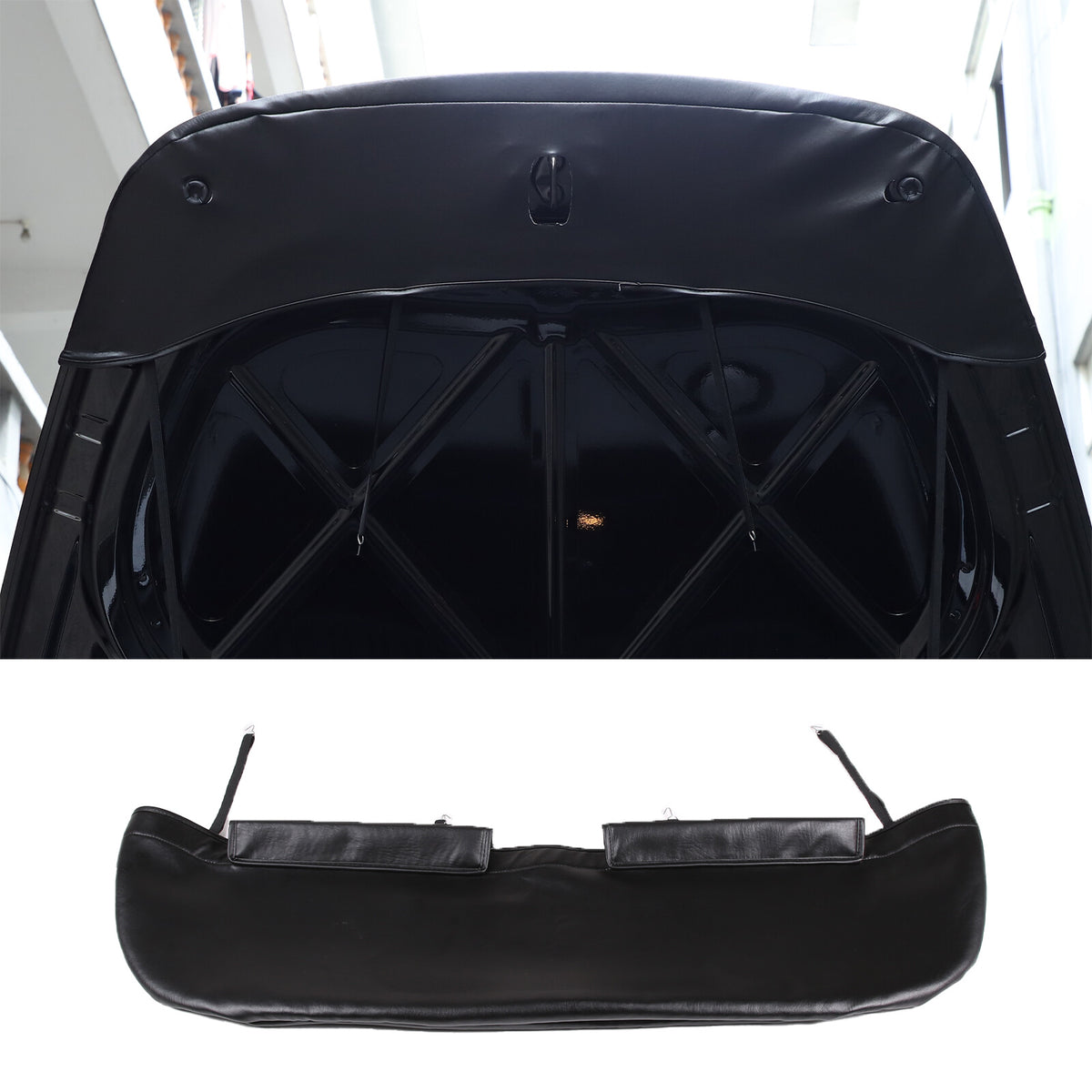 Front Leather Hood Cover Protector Bra Trim For Tesla Model 3/Y 2016-24 4