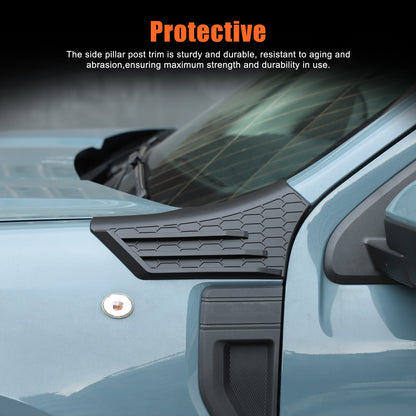 Matte Black ABS Hood Cowl Body Cover Corner Guards Trim For Ford Maverick 22+ US 6