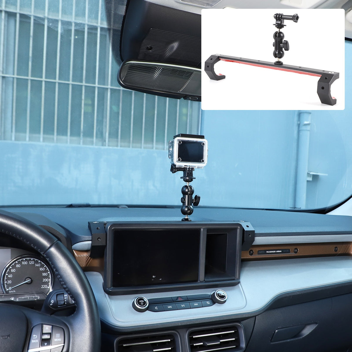 Navigation Screen Rear Expansion Platform W Camera Mount For Ford Maverick 2022+ 7