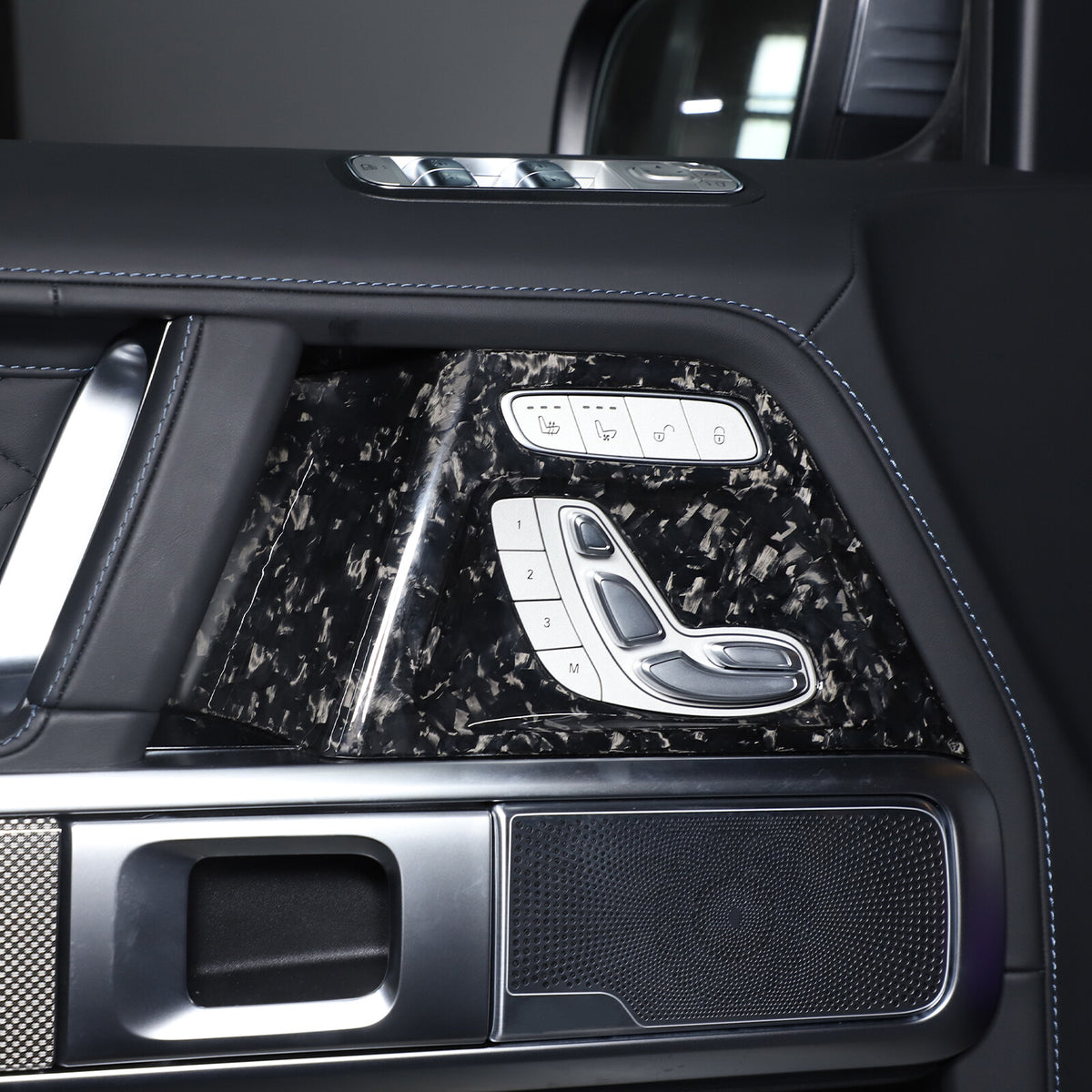 Forged Carbon Fiber Seat Adjustment Button Trim Cover for Benz G-Class 2019-20 14