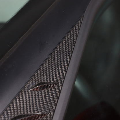 Real Carbon Fiber Window Triangle A-Pillar Cover Trim For Corvette C6 2005-13 13
