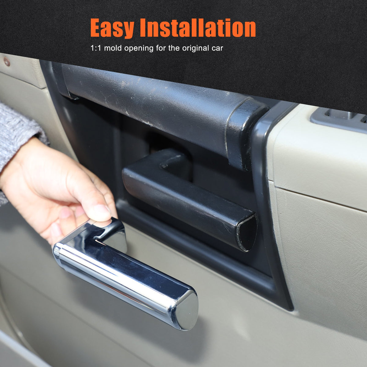 Silver Interior Door Handle Protective Cover Trim For Hummer H2 2003-2007 US 4