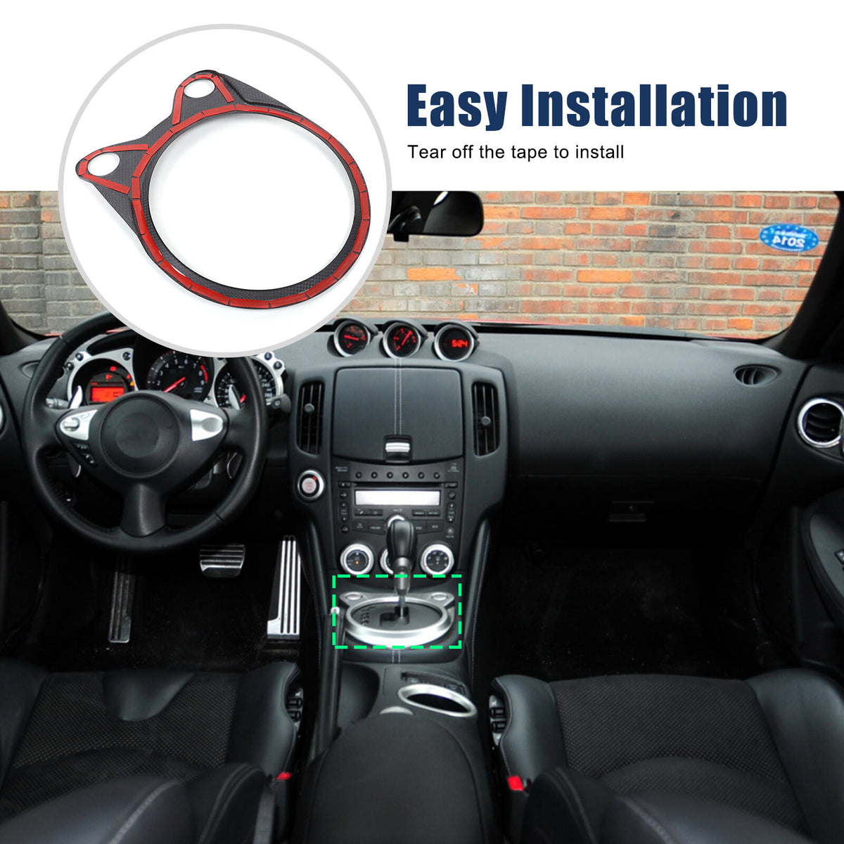 Real Carbon Fiber Center Gear Shift Panel Trim For Nissan 370Z Z34 09-20 US 4