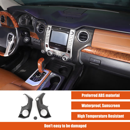 For Toyota Tundra 2014-2021 ABS Carbon Interior Side Air Vent Outlet Covers 15