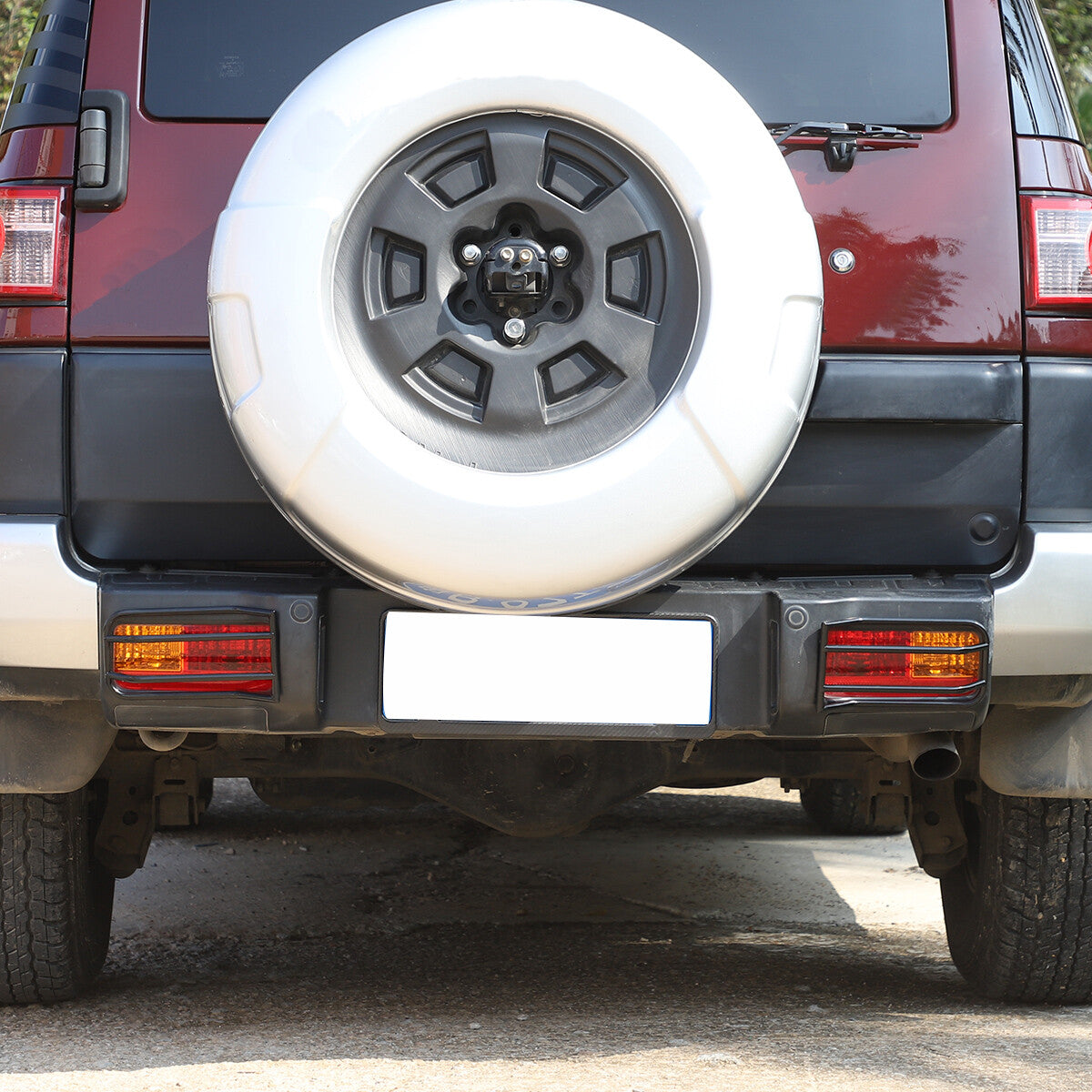 For 07-21 Toyota FJ Cruiser Rear Tail Light Lamp Cover Trim Carbon Steel 2PCS US 3
