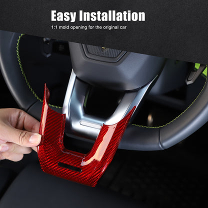 Red Real Carbon Fiber Steering Wheel Trim For Lamborghini Urus/Urus SE 2018-2023 20