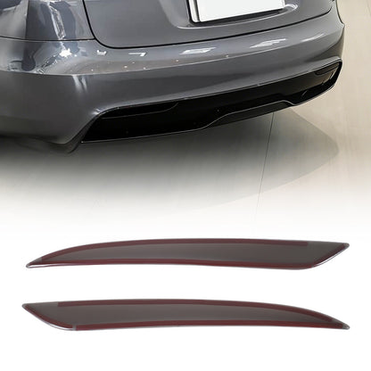 Smoked Black Rear Fog Tail Light Lamp Decor Cover Trim For Tesla Model S 2017+ 14