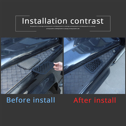 Black Alloy Front Hood Air Vent Cover Trim For Land Rover Defender 04-18 US 15
