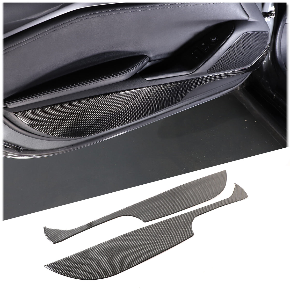 Soft Carbon Fiber Door Anti-Kick Panel Sticker For Mazda MX-5 Miata 16-23 3