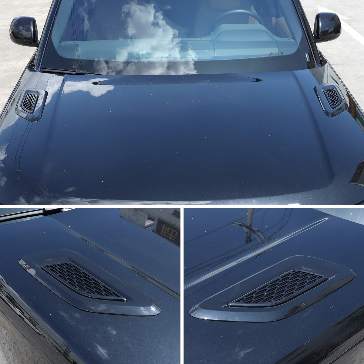 Piano Black ABS Exterior Hood Air Vent Trim For Range Rover Vogue L460 2023+ 14