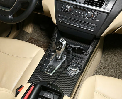 For BMW X3 F25 X4 F26 2011-17 Carbon ABS Center Console Gear Shift Panel Trim US 6