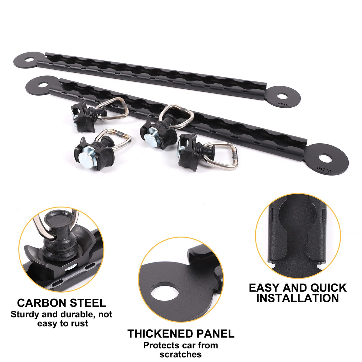 Rear Bed Side Expansion Slide Rails Bed Tie-Down Rails For Toyota Tundra 22+ US 4