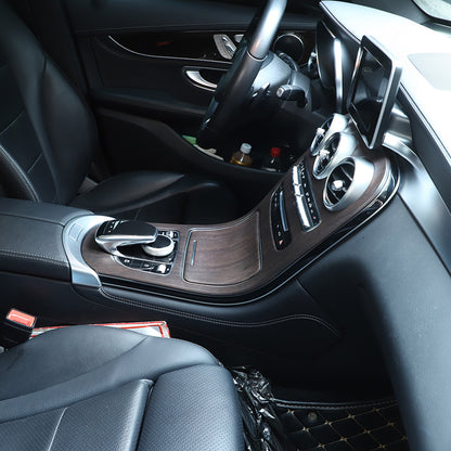 Wood Center Console Gear Panel Trim For Benz C GLC Class W205 X253 2015-2018 7