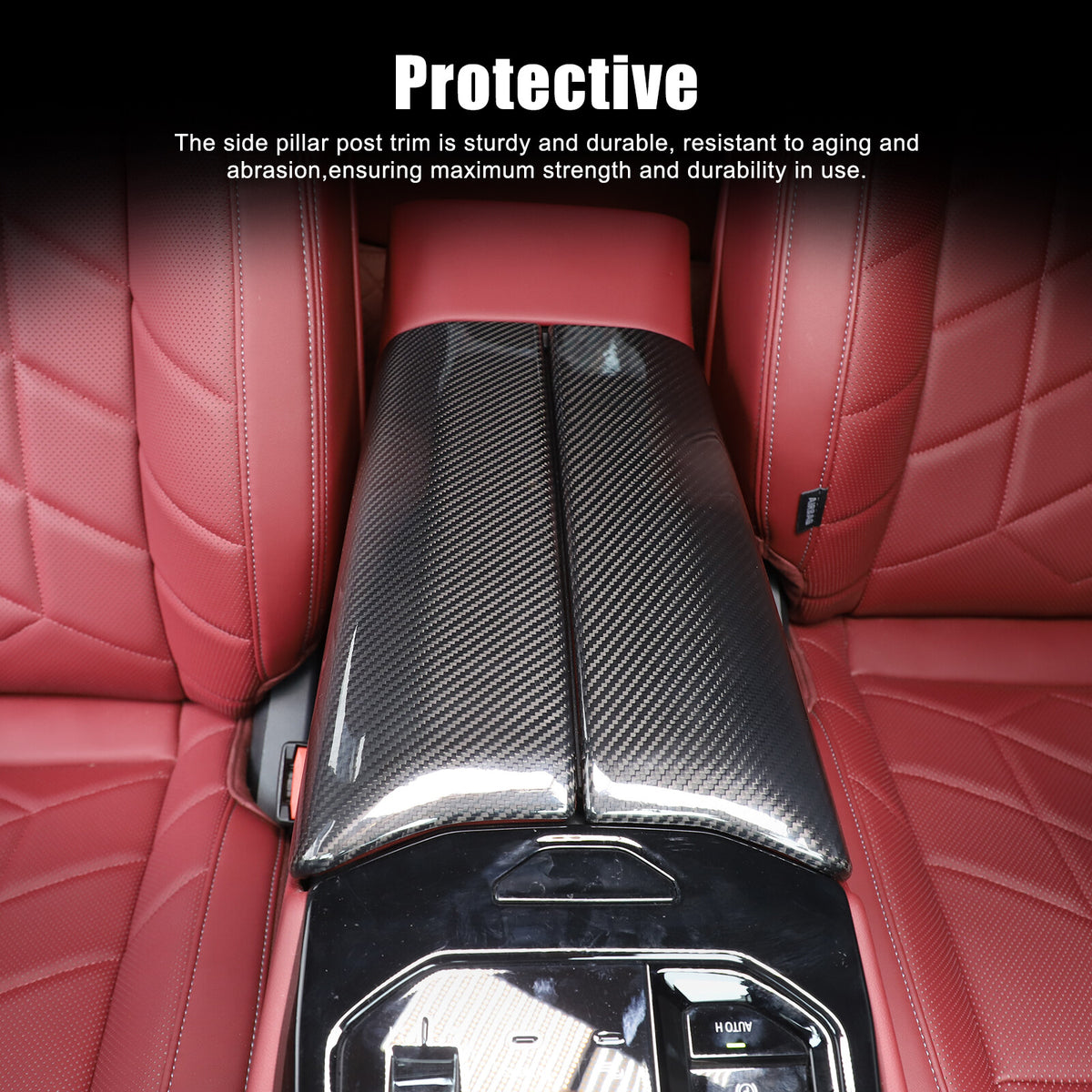 Real Carbon Fiber Center Console Armrest Box Cover Trim For BMW 5 Series G60 24+ 15
