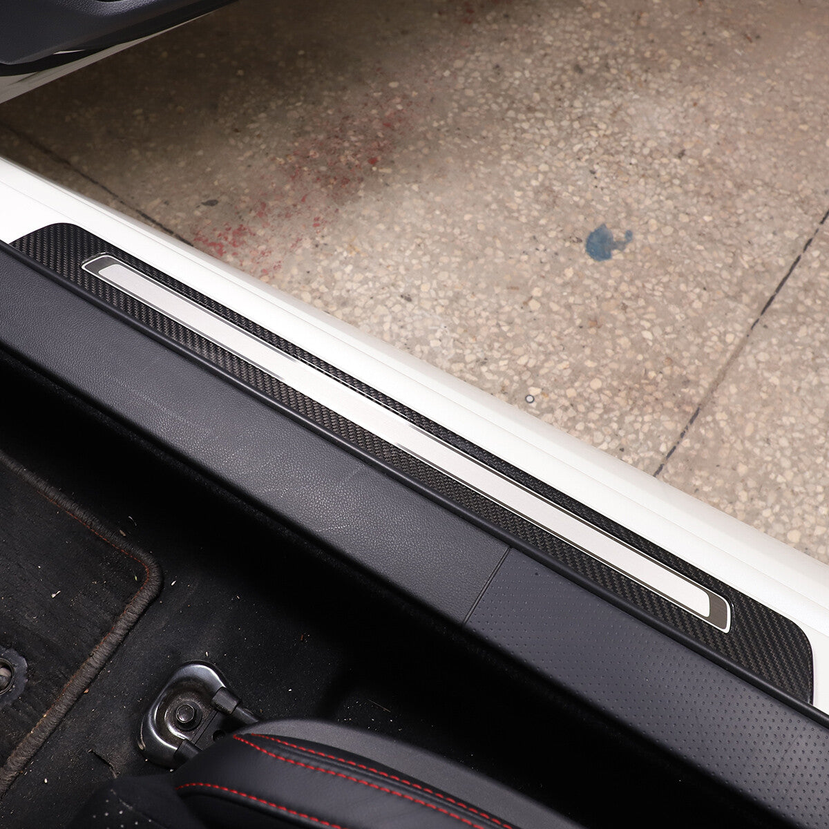 Carbon Fiber Hollow External Door Sill Cover Trim Strip For Subaru BRZ 2022-23 5
