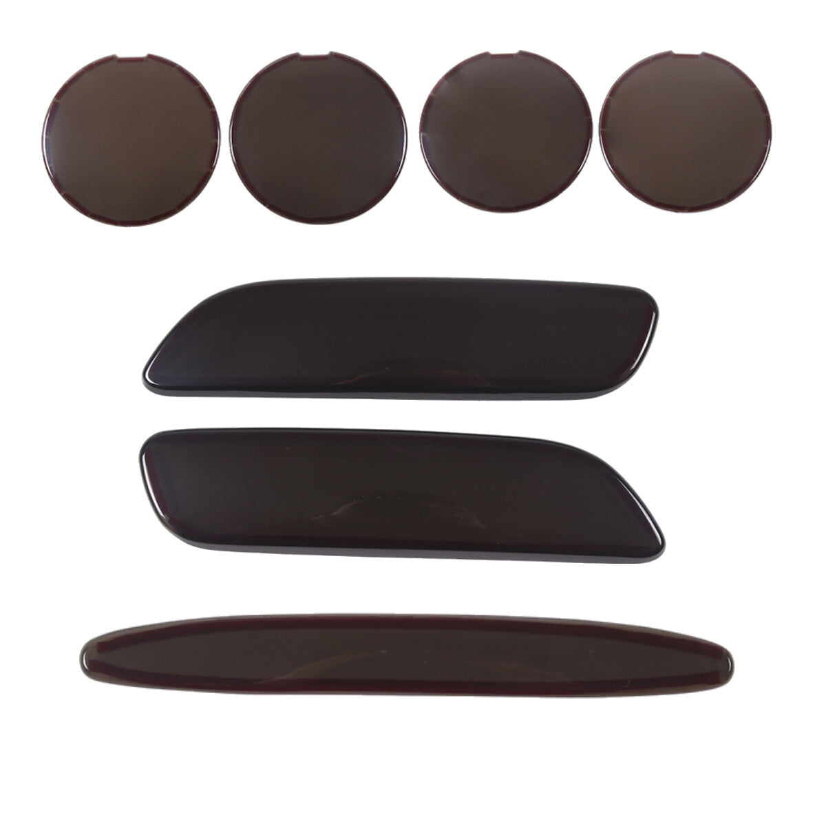 Smoked Tail & Rear Fog & Brake Blackout Lights Covers For 2005-2013 C6 Corvette 2
