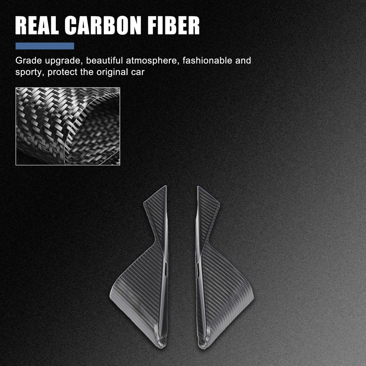 Matte Real Carbon Fiber Front Inner A-Pillar Trim For Nissan 370Z Z34 2009-2020 2
