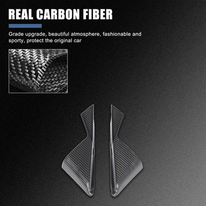 Matte Real Carbon Fiber Front Inner A-Pillar Trim For Nissan 370Z Z34 2009-2020 2