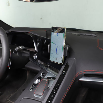 Center Console Interior Dashboard Phone Holder Mount Bracket For Corvette C8 20+ 34