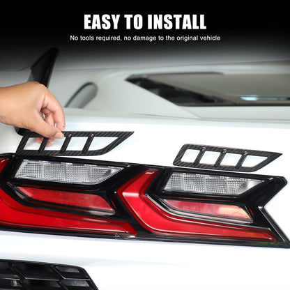 Real Carbon Fiber Reverse Light Protector Frame Trim For Corvette C8 2020+ 9
